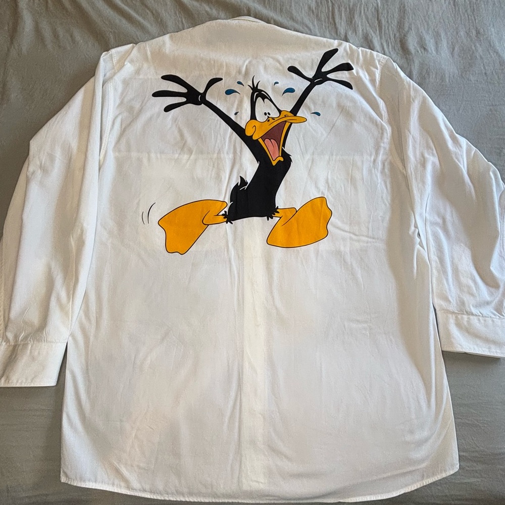 Looney Tunes‎ Daffy Duck Button Up Shirt Men’s Medium Jack Lipson Studio